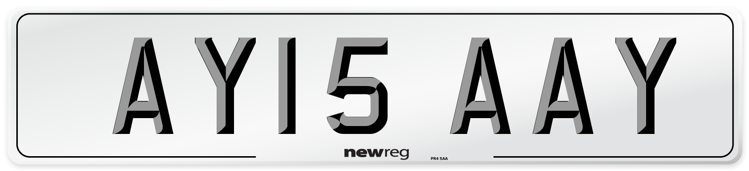 AY15 AAY Number Plate from New Reg